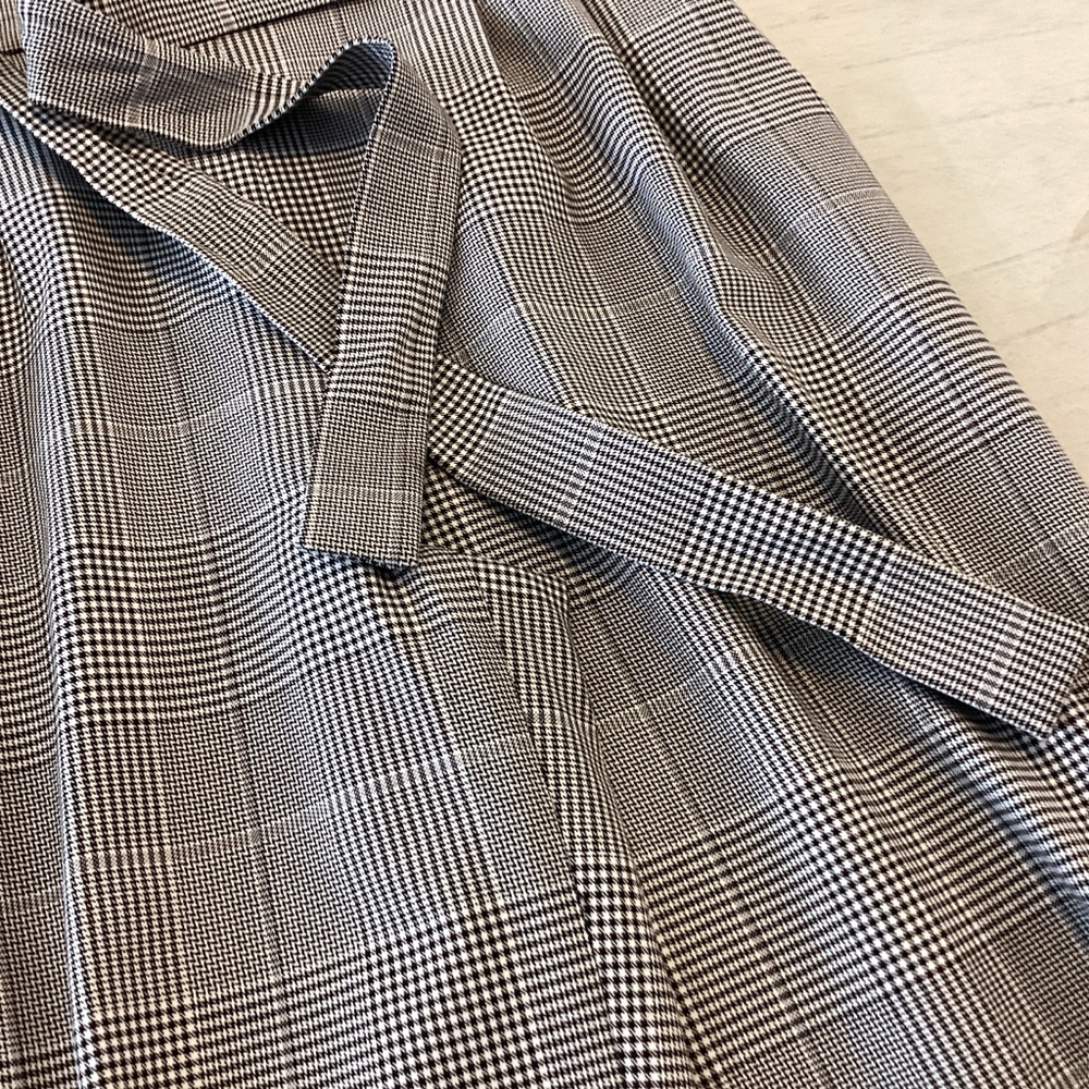 J. Crew Black White Houndstooth High-Waisted Wide-Leg Cropped Pants 6 EUC $109 - Picture 6 of 12